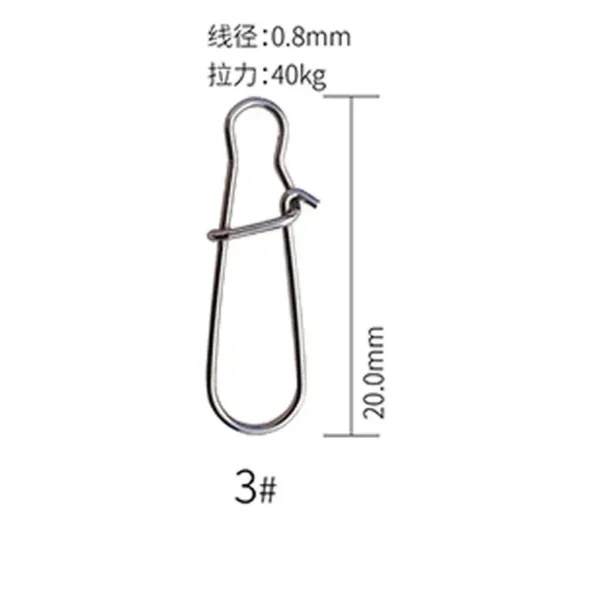 Stainless Steel Fishing Snaps 50pcs Variety - Image 15