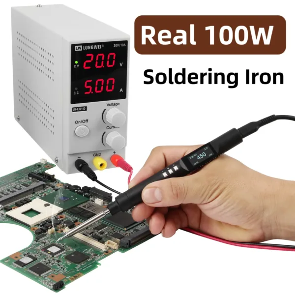 100W Smart Soldering Iron PTS200 with OLED Screen - Image 4