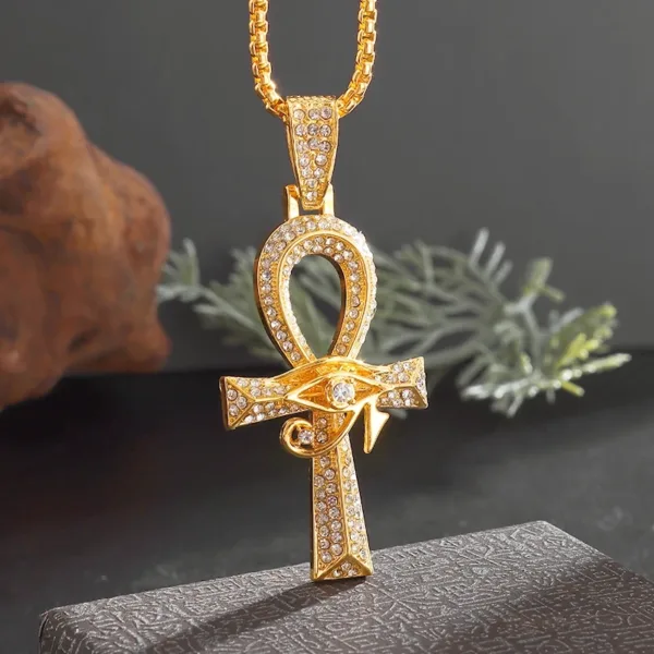 Eye of Horus Cross Pendant Necklace - Image 12