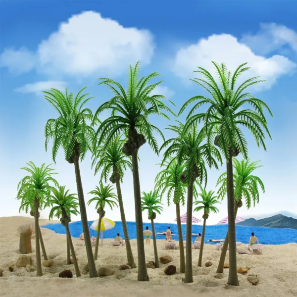 20pcs 75-190mm Model Palm Trees Set