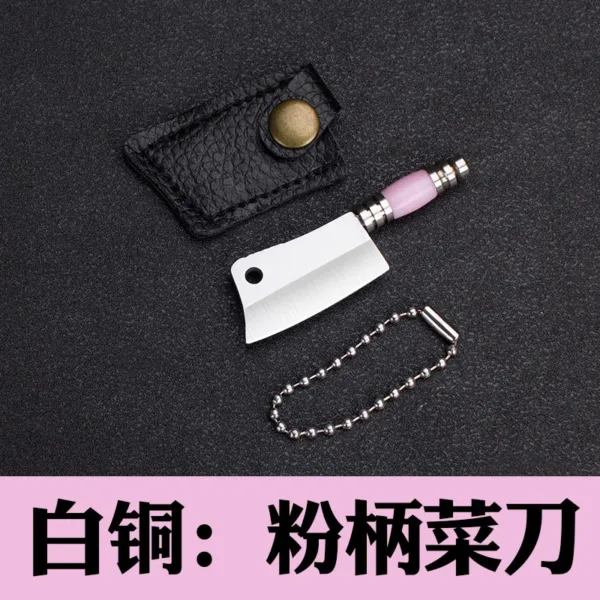 Mini Folding Damascus Design Keychain Knife - Image 18