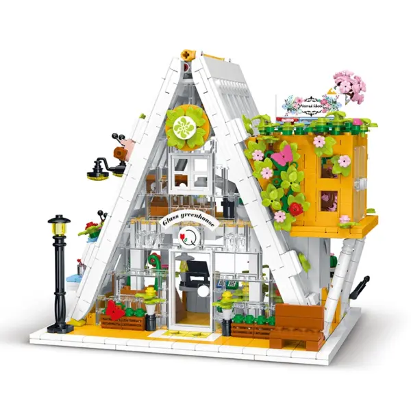 Glass Flower Shop Streetview Building Blocks Set - Image 5