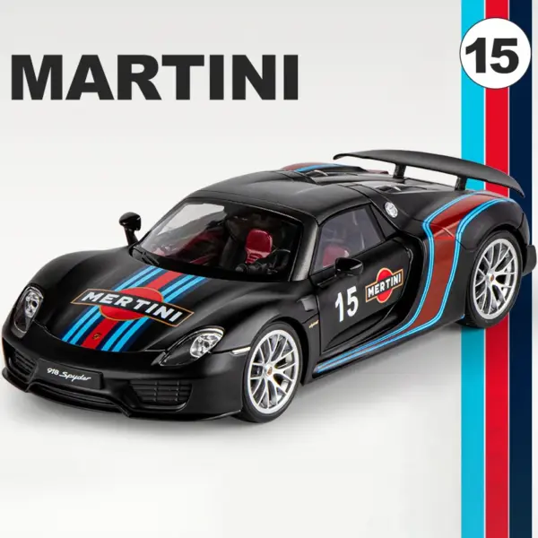 1:18 Alloy 918 Spyder Martini Model Car - Image 9