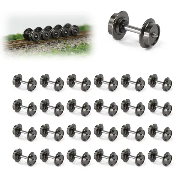 N Scale 33 inches Metal Wheelsets 12/24pcs - Image 6