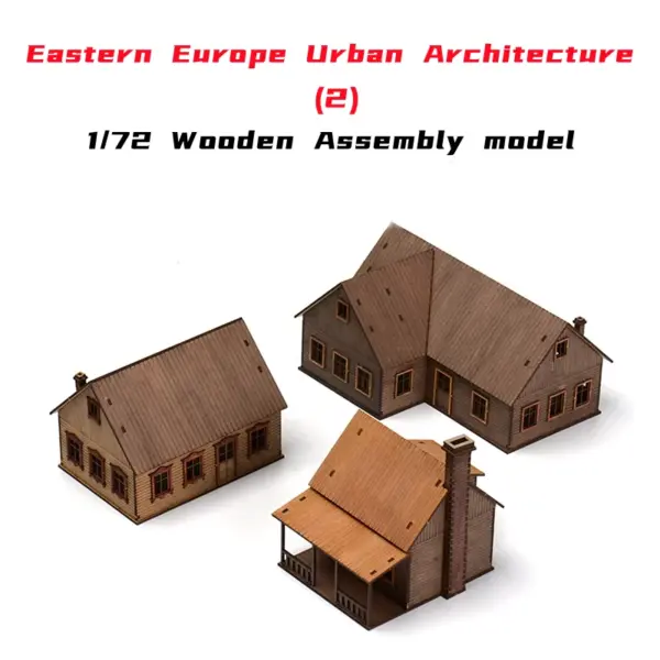 Eastern Europe Architecture 1/72 Wooden Model Set