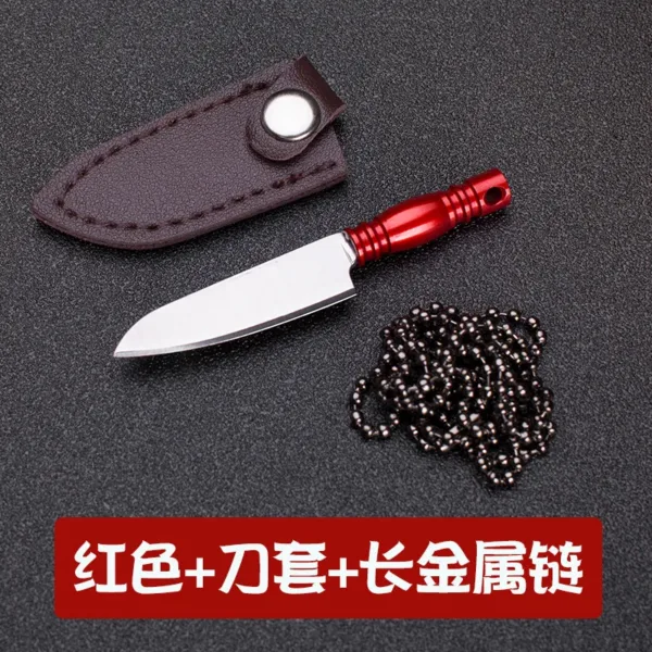 Mini Folding Damascus Design Keychain Knife - Image 14