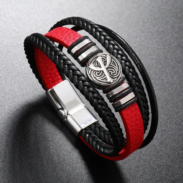 Punk Vintage Leather Cuff Bracelet for Unisex - Image 7