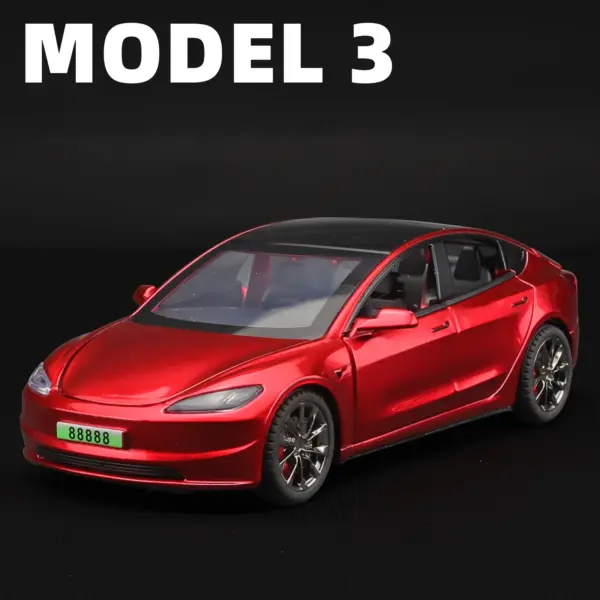 1:32 Model 3 Diecast Alloy Car Toy - Image 3