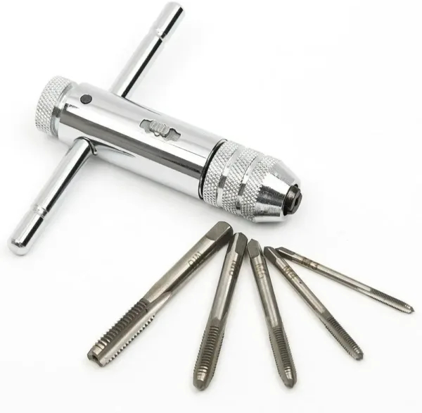 Adjustable T-Handle Ratchet Tap Wrench Set - Image 2