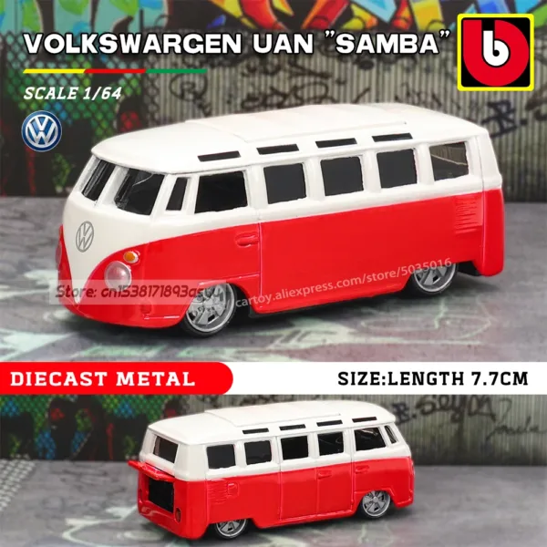 Bburago 1:64 Diecast Volkswagen Beetle Model - Image 15