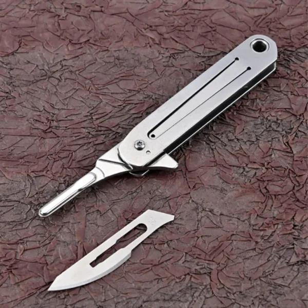 Titanium Alloy Folding Scalpel with Blades - Image 4