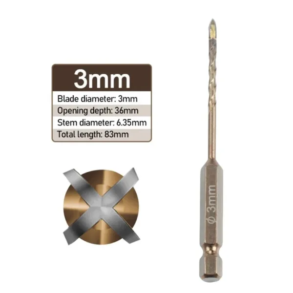 Carbide Tile Drill Bit Set 3-12mm - Image 8