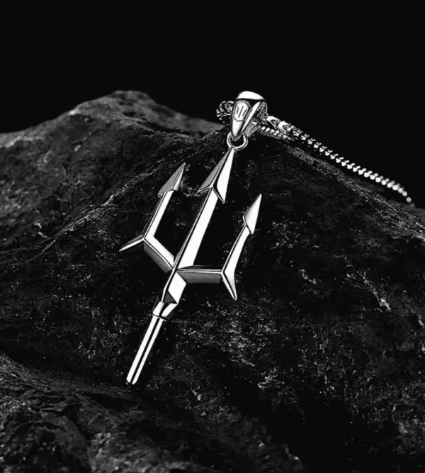 Retro Punk Trident Pendant Necklace for Everyone