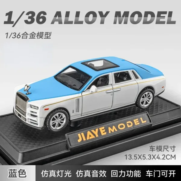 1:36 Rolls Royce Phantom Diecast Model Car - Image 8