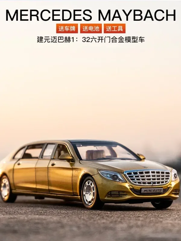 1:32 Mercedes-Benz Maybach S650 Alloy Car Model - Image 5