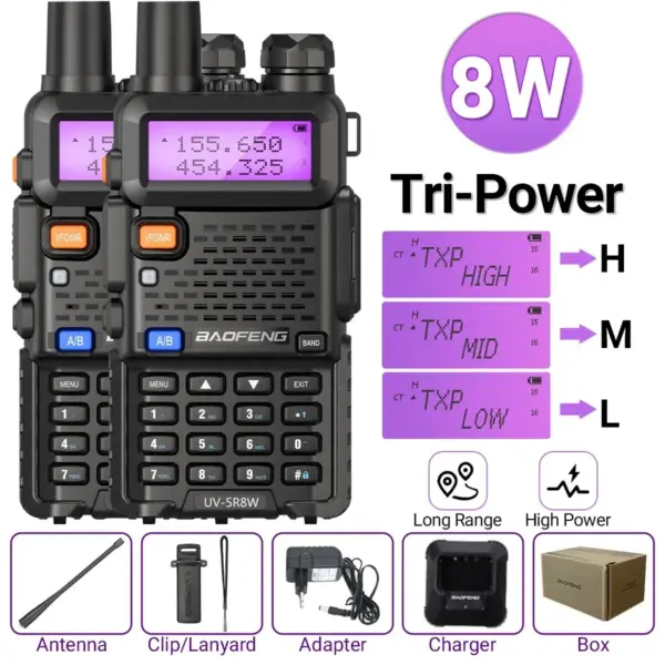 Baofeng UV-5R 5W/8W Dual Band Walkie Talkies - Image 11