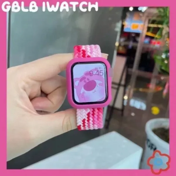 Korean Cute Nylon Strap for Apple Watch 38-49mm - Image 13