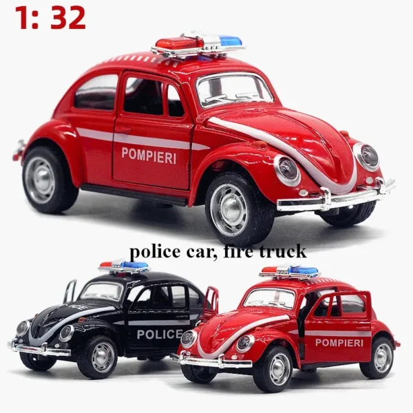 1:32 Alloy Beetle Police Car Model