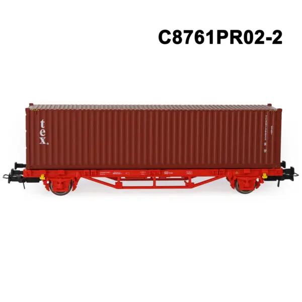 HO Scale Flat Car with 20ft and 40ft Containers - Image 10