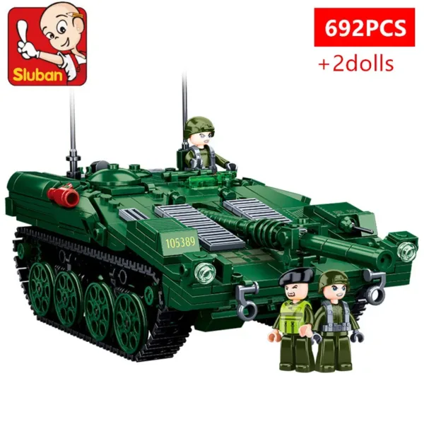 Military Challenger Leopard Tank Building Set 930pcs - Image 9