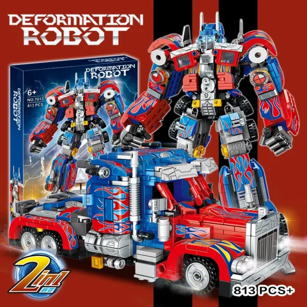 800PCS Optimus Prime Bumblebee Building Blocks - Image 3