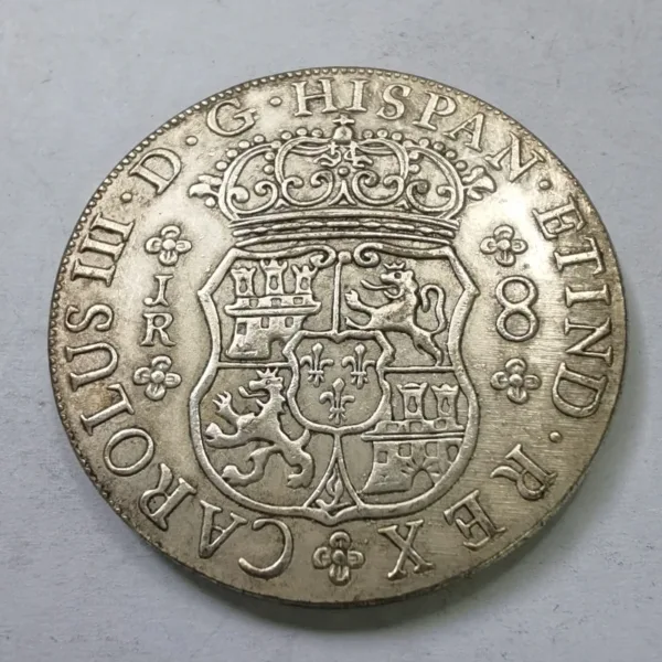 Bolivia 8 Reales Silver Plated Copy Coin - Image 3