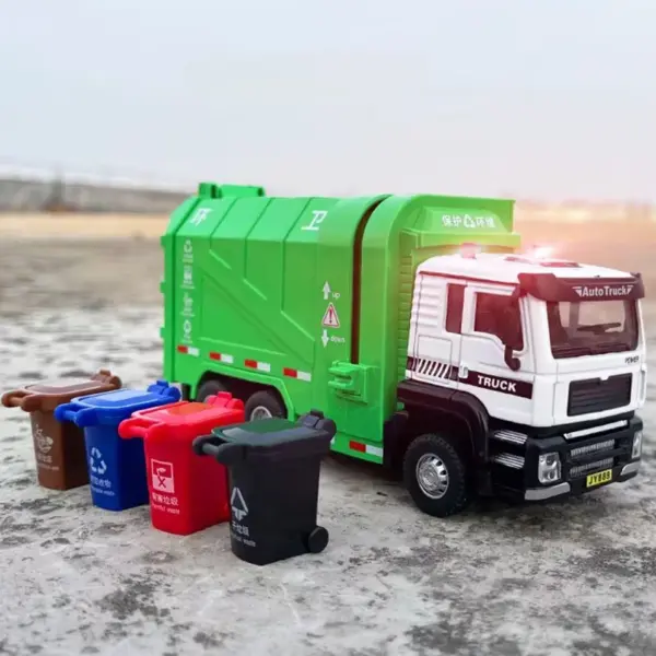 1/50 Diecast Garbage Truck Model Toy with Sound