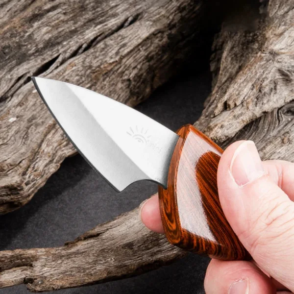 Portable Wooden Handle EDC Pocket Knife - Image 5