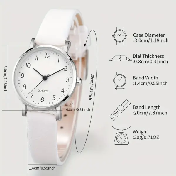 6PCS Women's Quartz Watch and Jewelry Set - Image 5