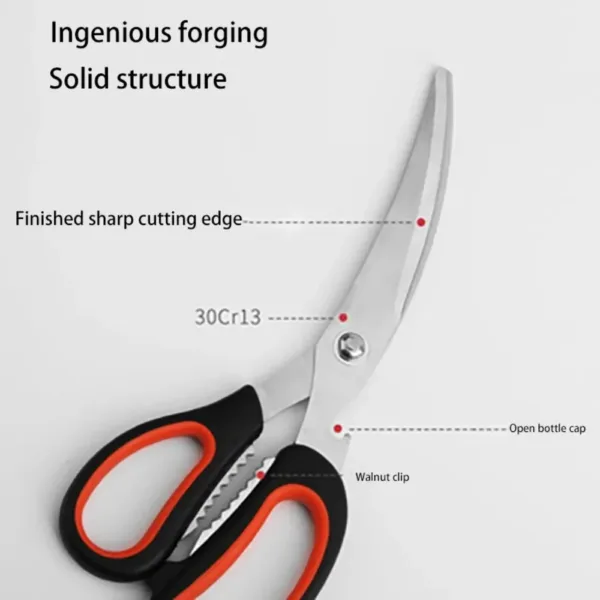 Multi-functional Kitchen Scissors with Comfort Grip - Image 3