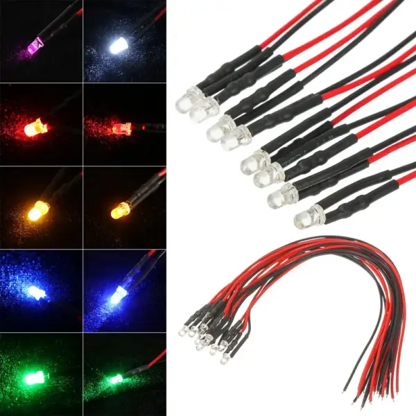 10pcs 3mm LED Lights for RC Crawler Trucks - Image 2