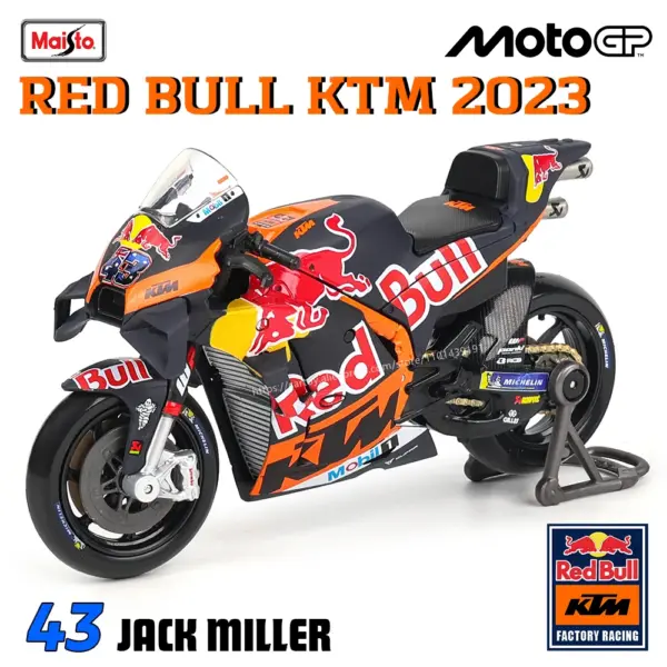 Maisto 1:18 Red Bull KTM Motorcycle Model - Image 8