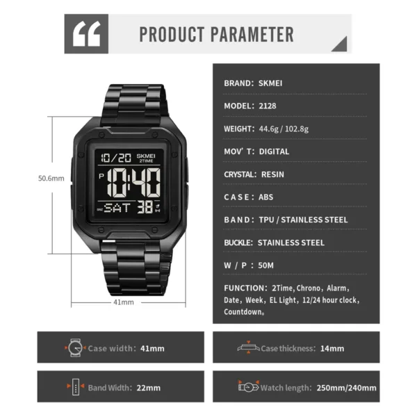 Digital Military Wristwatch for Men Waterproof - Image 6