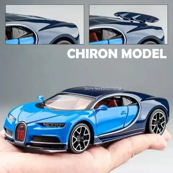 1:32 Bugatti Chiron Diecast Car Model - Image 2