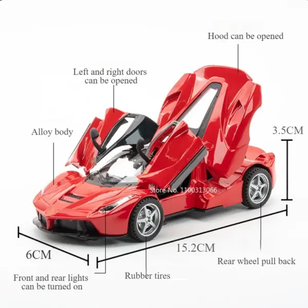 1:32 Alloy Diecast Sports Car Toy Model - Image 2