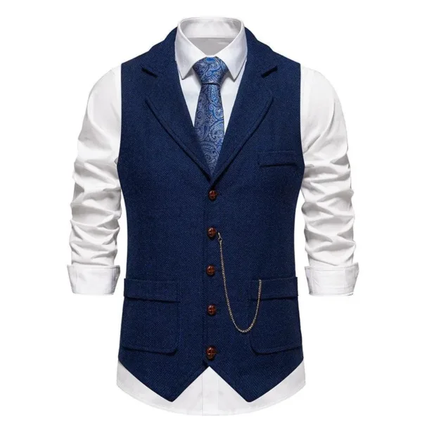 Men's Herringbone Tweed Suit Vest XXL - Image 2