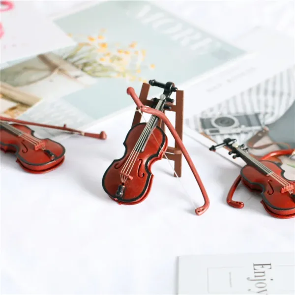 Miniature Violin Model for Dollhouses 1/6 1/12 - Image 5