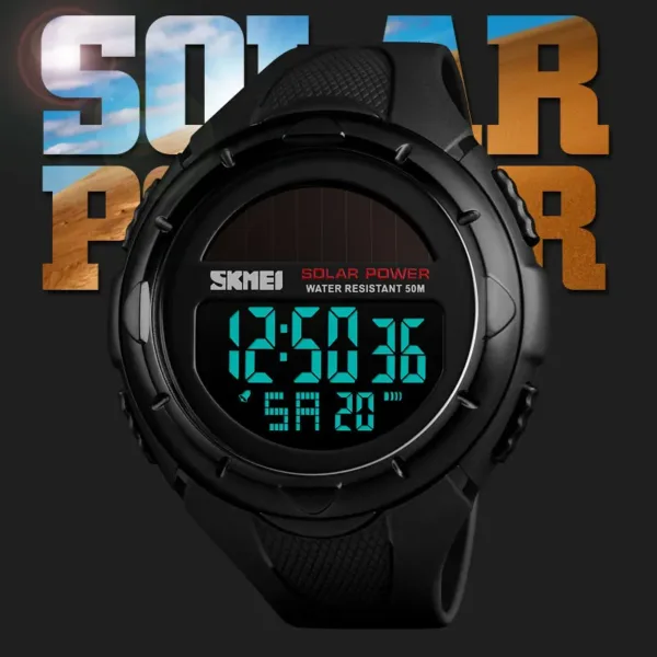 Digital Solar Watch for Men with Luminous Features - Image 2