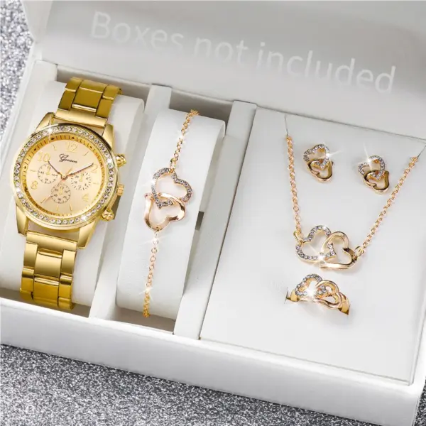 6PCS Women's Fashion Quartz Watch Jewelry Set - Image 2