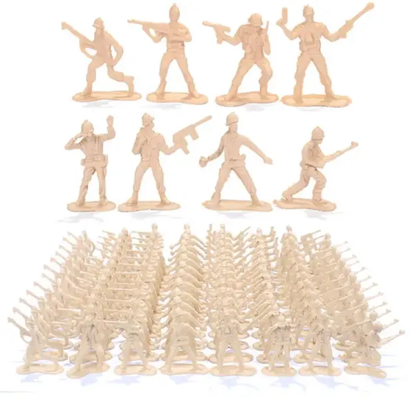 100Pcs Military Plastic Soldier Playset - Image 2