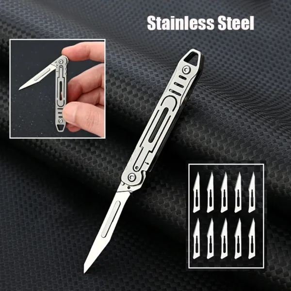 Titanium Alloy Folding Knife with 10 Blades - Image 7