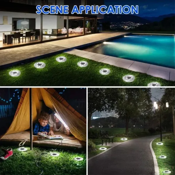 8LED Solar Powered Garden Spotlights IP65 - Image 5