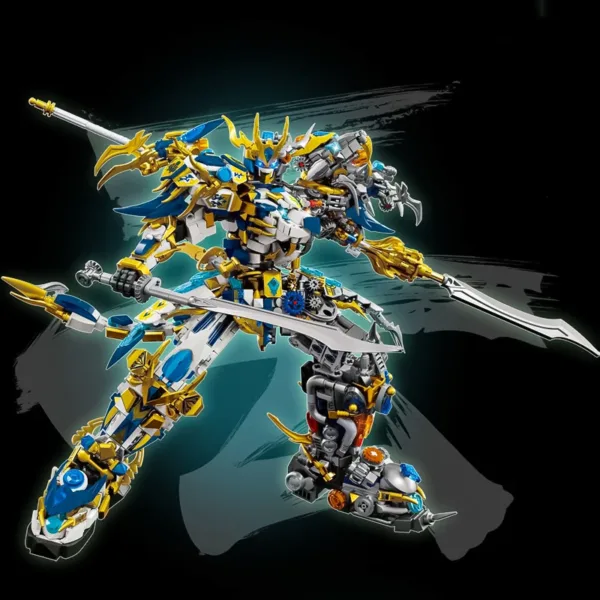 Mecha White Tiger and Green Dragon Model - Image 2