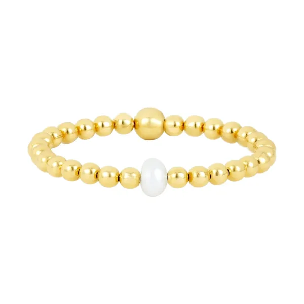 Waterproof 18K Gold Plated Beaded Ring - Image 5