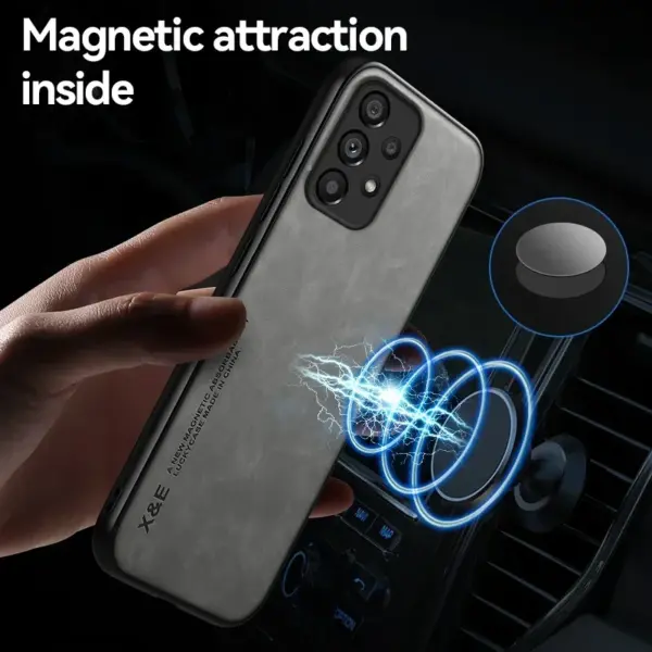 Magnetic Leather Case for Samsung Galaxy S24 - Image 3