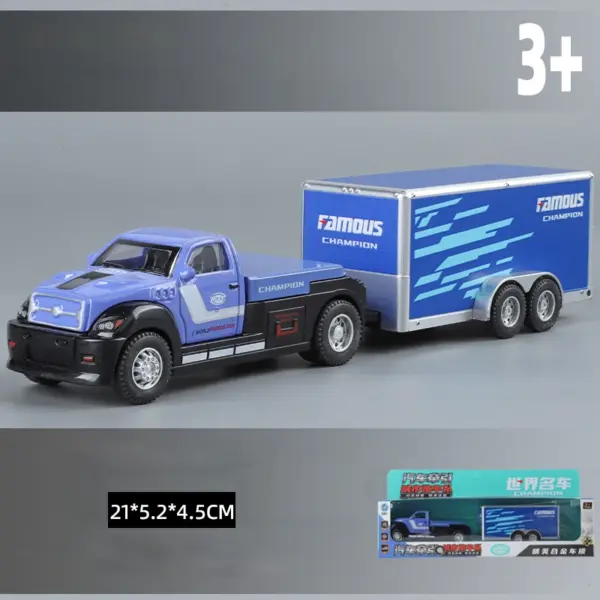 1:64 Alloy Double-Layer Container Truck Model - Image 16