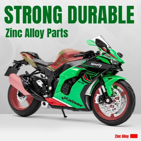 1:12 Kawasaki Ninja ZX-10R Diecast Model - Image 4