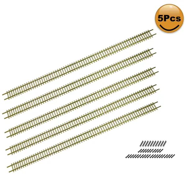 5pcs HO Scale Flexible Railway Tracks Set