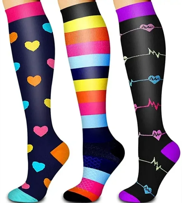 3 Pairs Compression Socks for Men and Women - Image 12