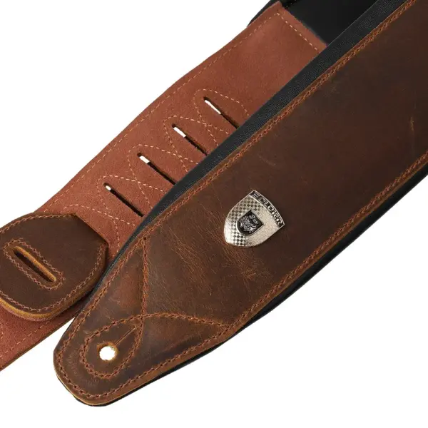 Padded Leather Guitar Strap for Bass and Guitar - Image 4